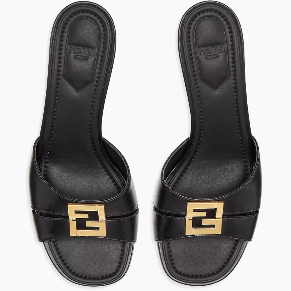 Fendi Black Sandals for Stylish Comfort Brand New
